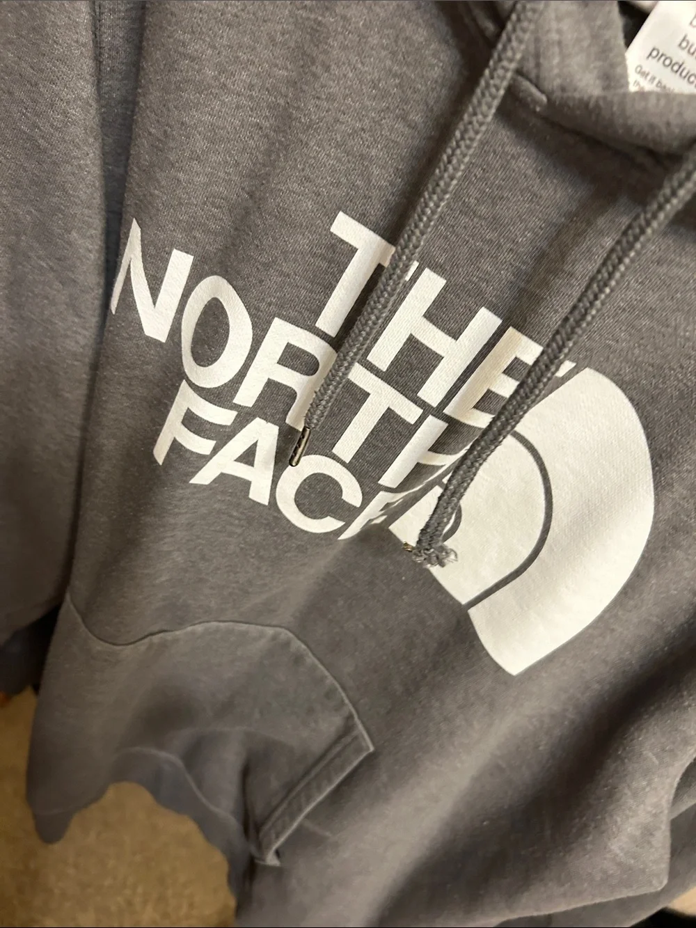 The North Face Heather Gray Logo Pullover Hoodie